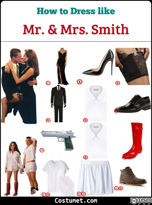 Mr. and Mrs. Smith Costume for Cosplay & Halloween 2023